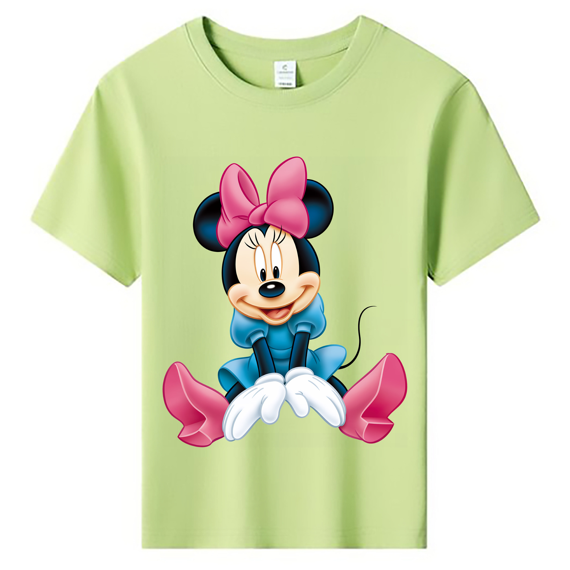 （画像用） ミッキーマウス Mickey Mouse 綿100％キッズTシャツ（フロントプリント）